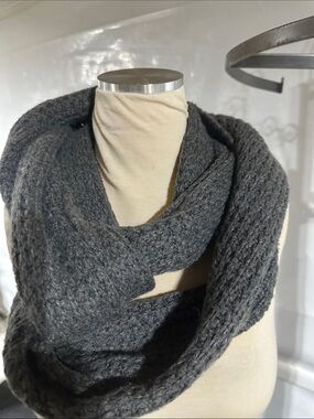 Mossimo Supply Co. Dark Charcoal Knit Infinity Scarf